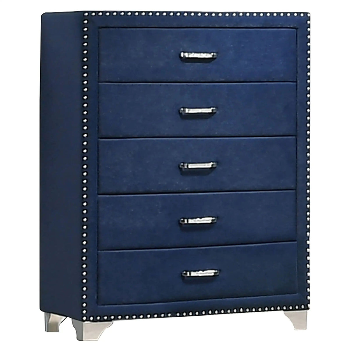 Melody 4-piece Queen Bedroom Set Pacific | 4-Piece Set | Velvet | Blue