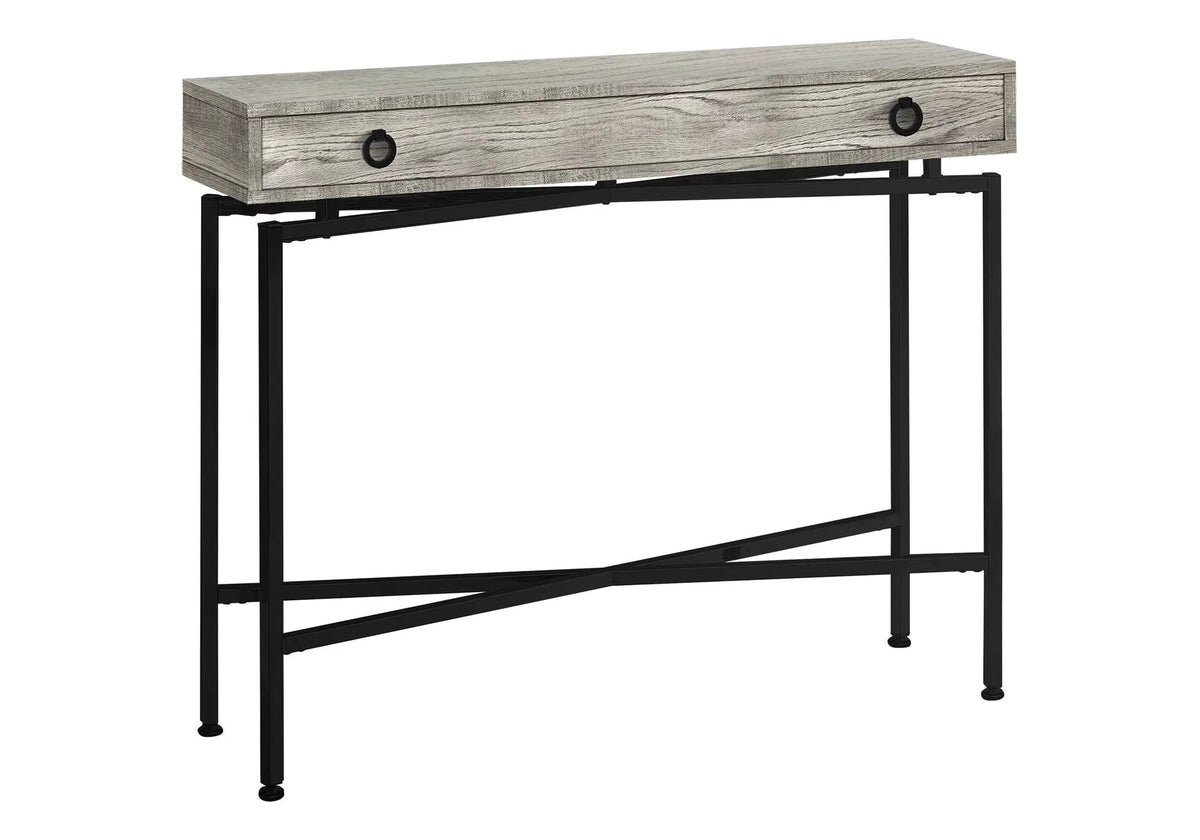 Entryway Console Table | 42.5 Inch Width | Large Storage Drawer | Reclaimed Barn Style Finish