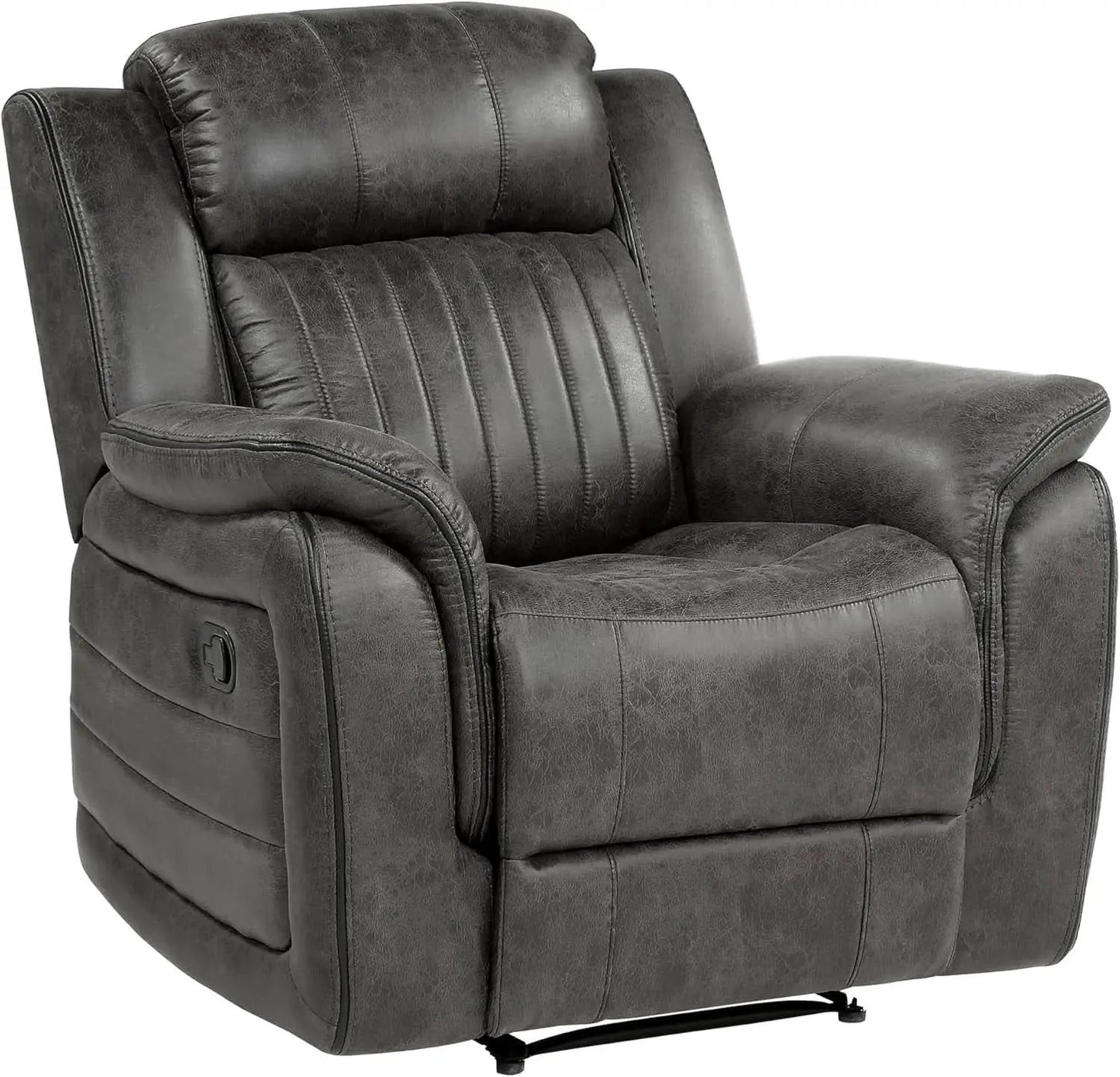 3 Piece Recliner Living Room Set In Brownish Gray Microfiber from PriceLows™