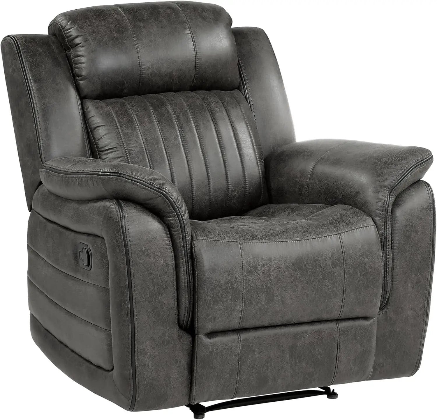 3 Piece Recliner Living Room Set In Brownish Gray Microfiber from PriceLows™