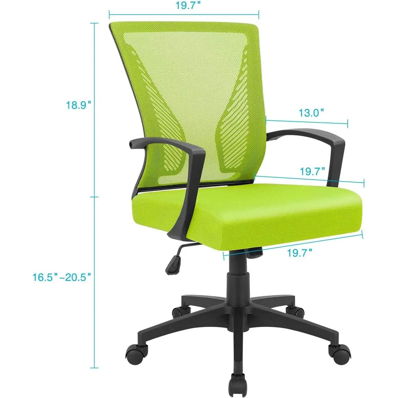 Cyan Ergonomic Office Chair Armrests And Lumbar Support from PriceLows™