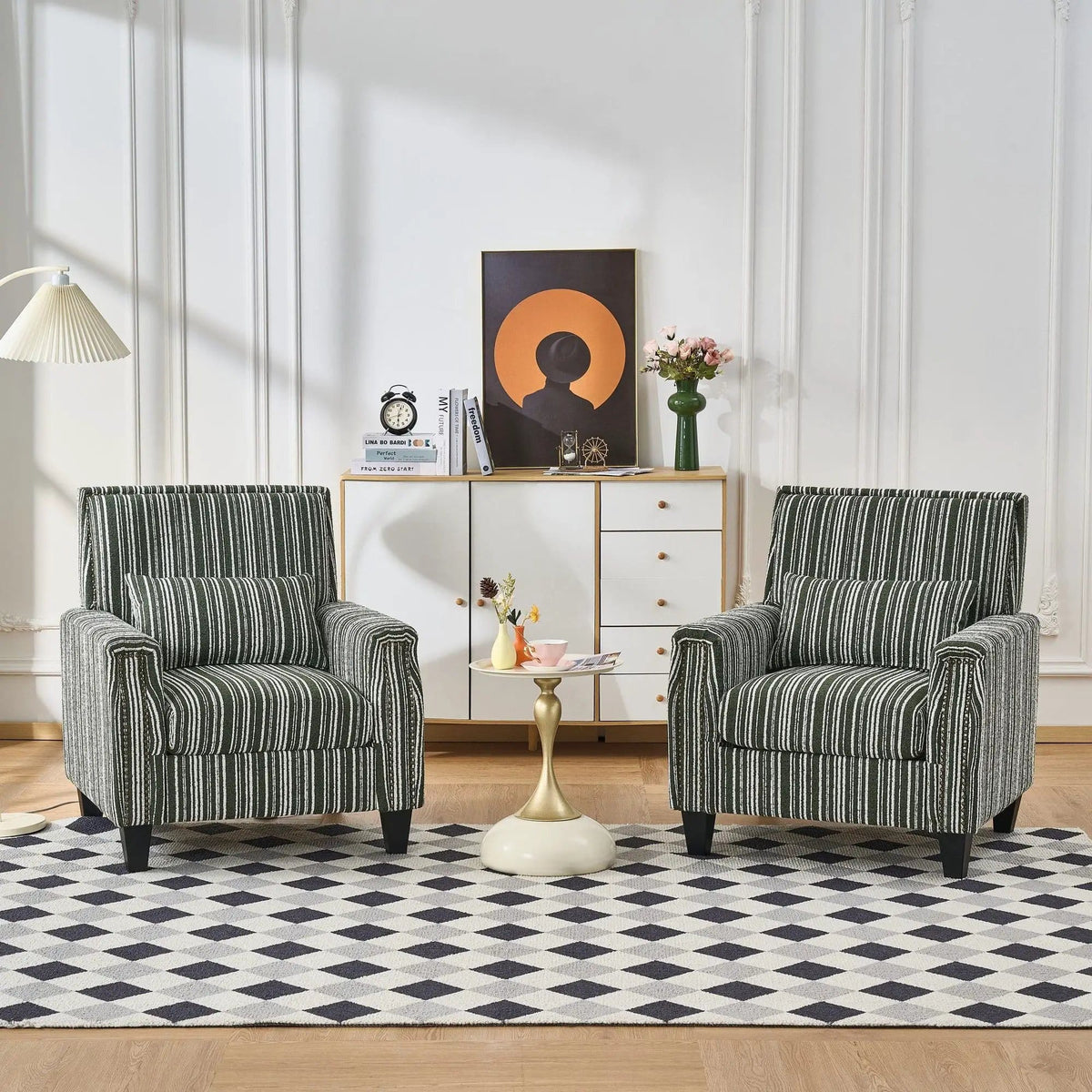 Comfy Armchair For Living Room | 3 Pieces | Solid Wood | Living Room