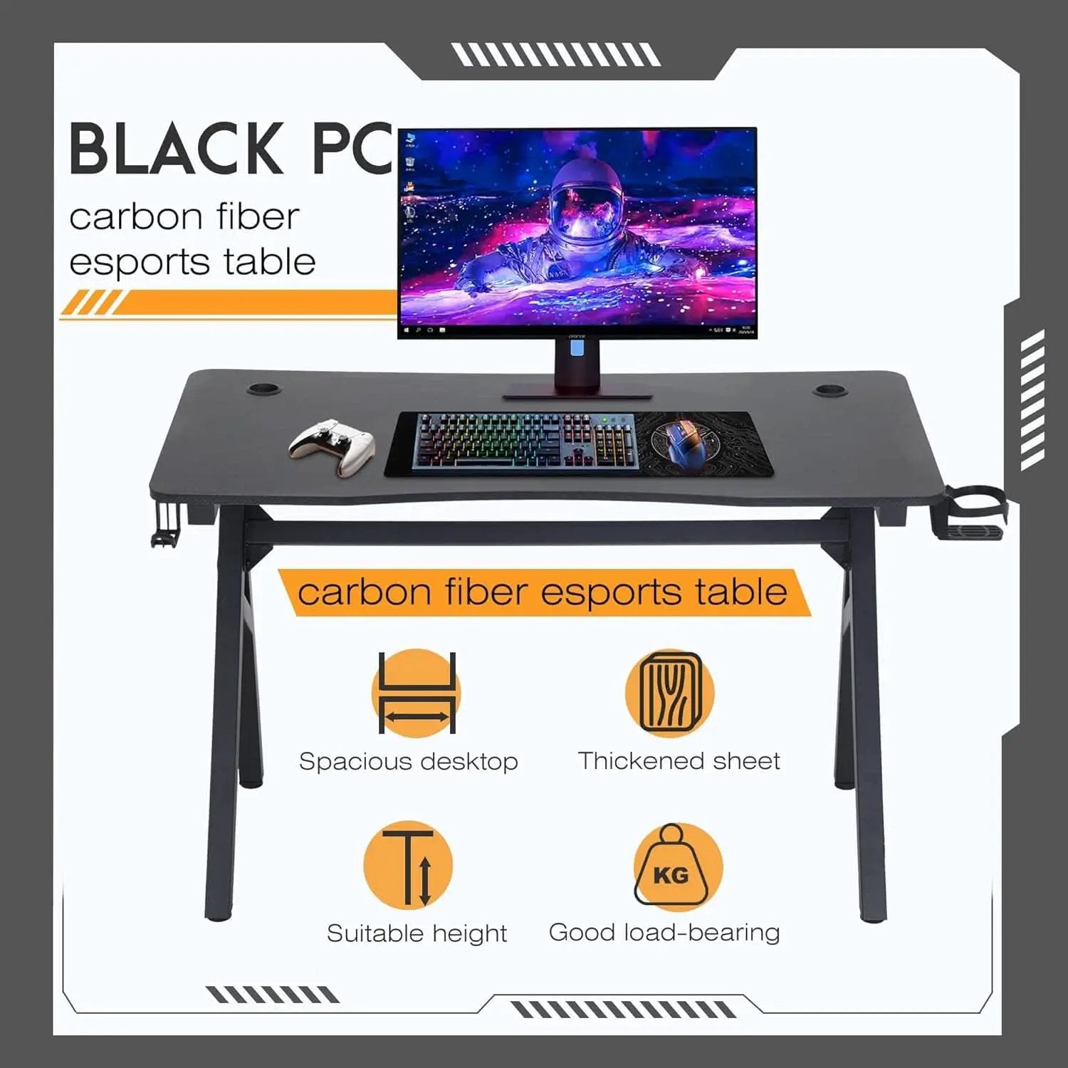 47x23 Gaming Desk Cup Holder For Home Office Setup from PriceLows™