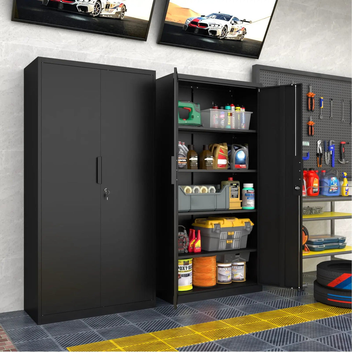 File Cabinet | Two Door | Four Adjustable Shelves | Heavy Duty Steel