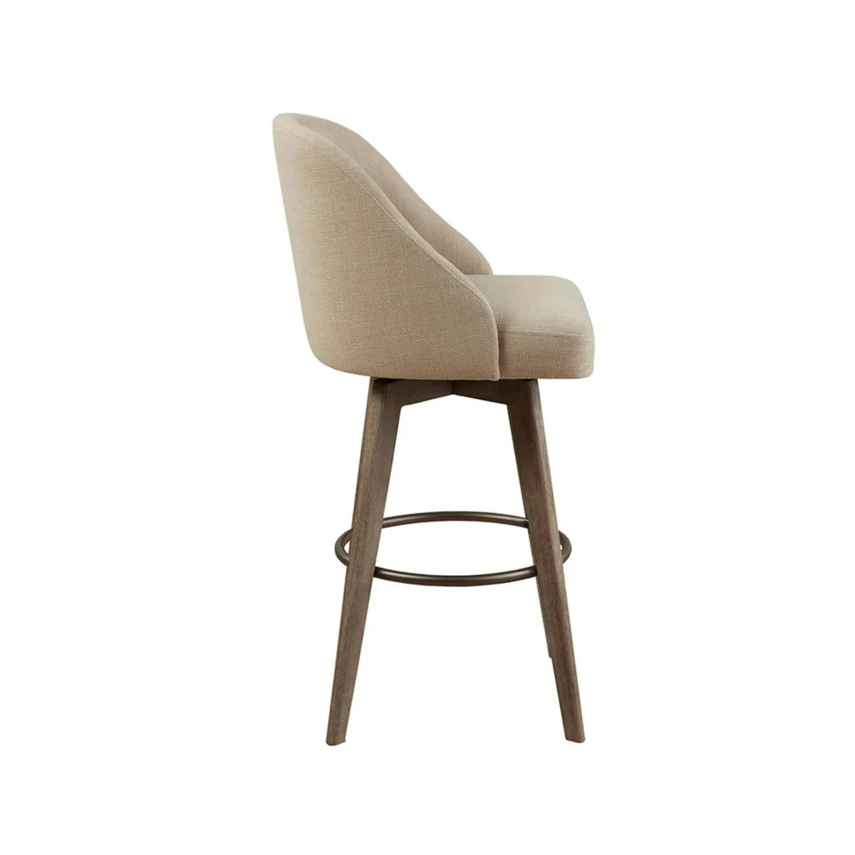 Bar Stool With Swivel Seat Sand Bar Height (28"-30") | 23 x 20 x 42.5 in | Solid Wood & Metal | Dining Room