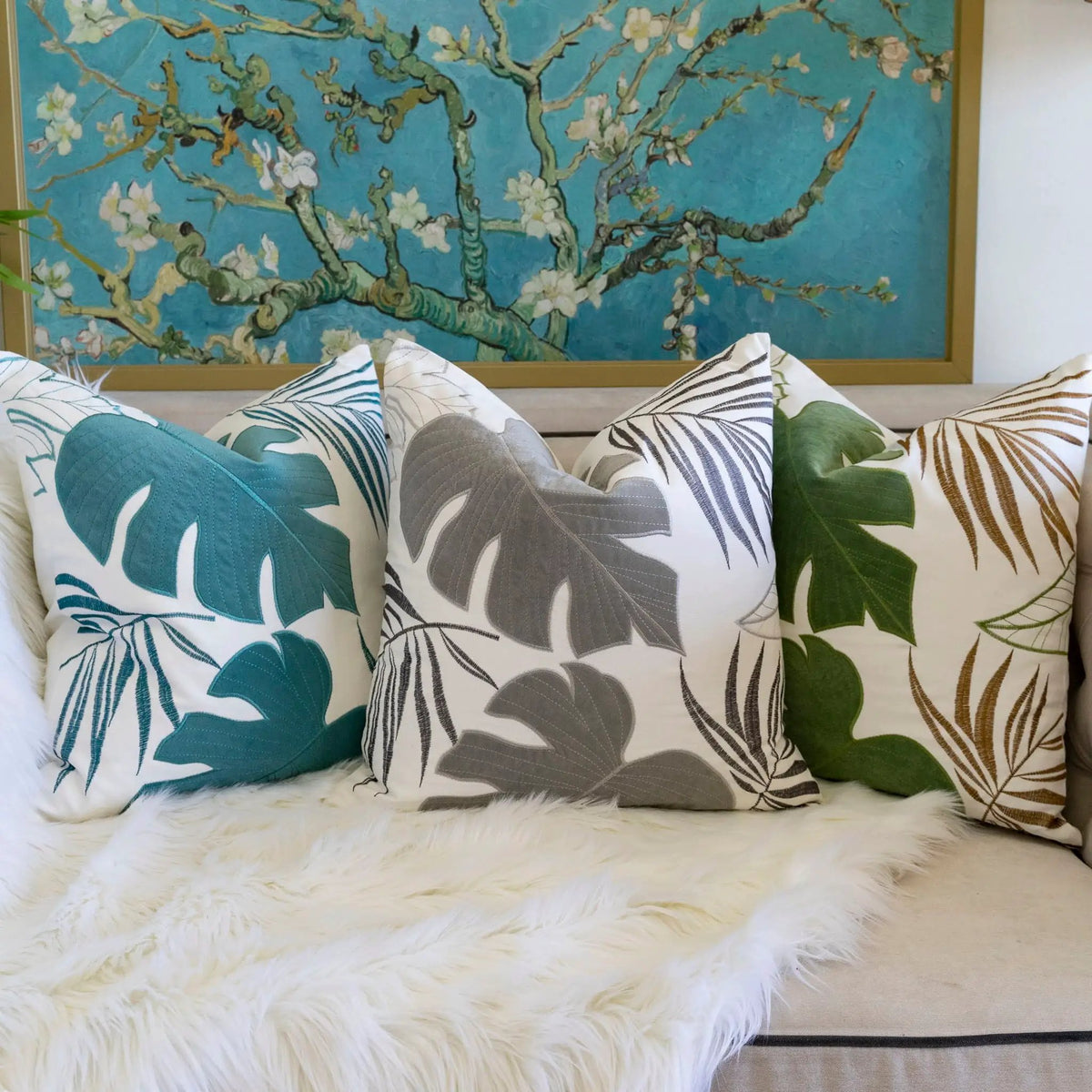 Autumn Leaf Accent Pillow | 20X20 Inches | Hidden Zipper | Optional Insert