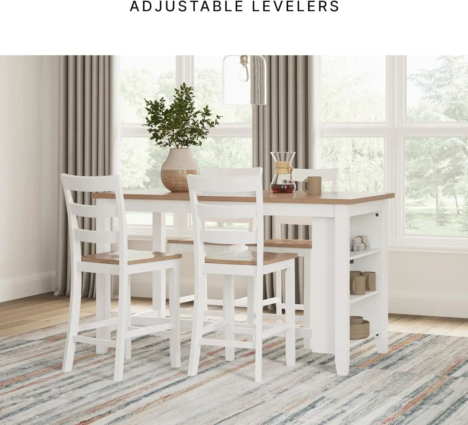 Intercontinental Mango Wood Dining Table Set Cerulean from PriceLows™