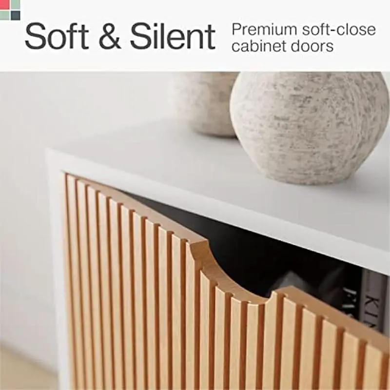Modern 70 Inch TV Stand With Durable Adjustable Shelves from PriceLows™