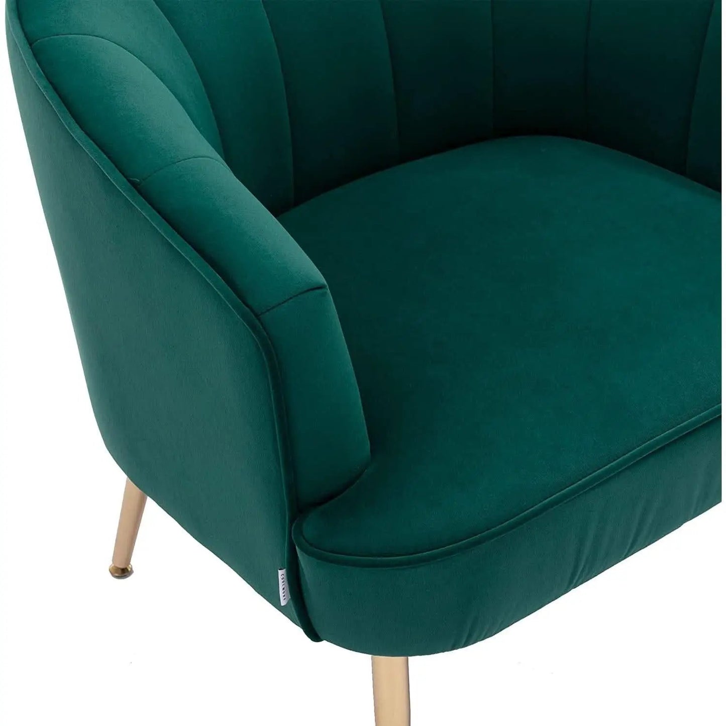 Green Velvet Accent Chair With Gold Legs For Living Room Furniture from PriceLows™