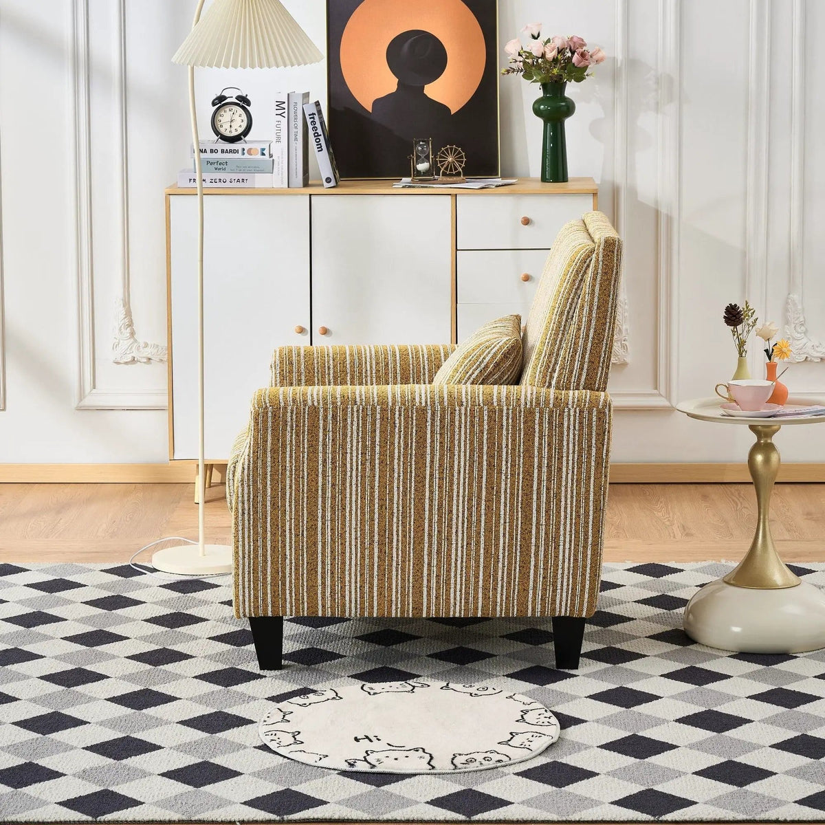 Comfy Armchair For Living Room | 3 Pieces | Solid Wood | Living Room