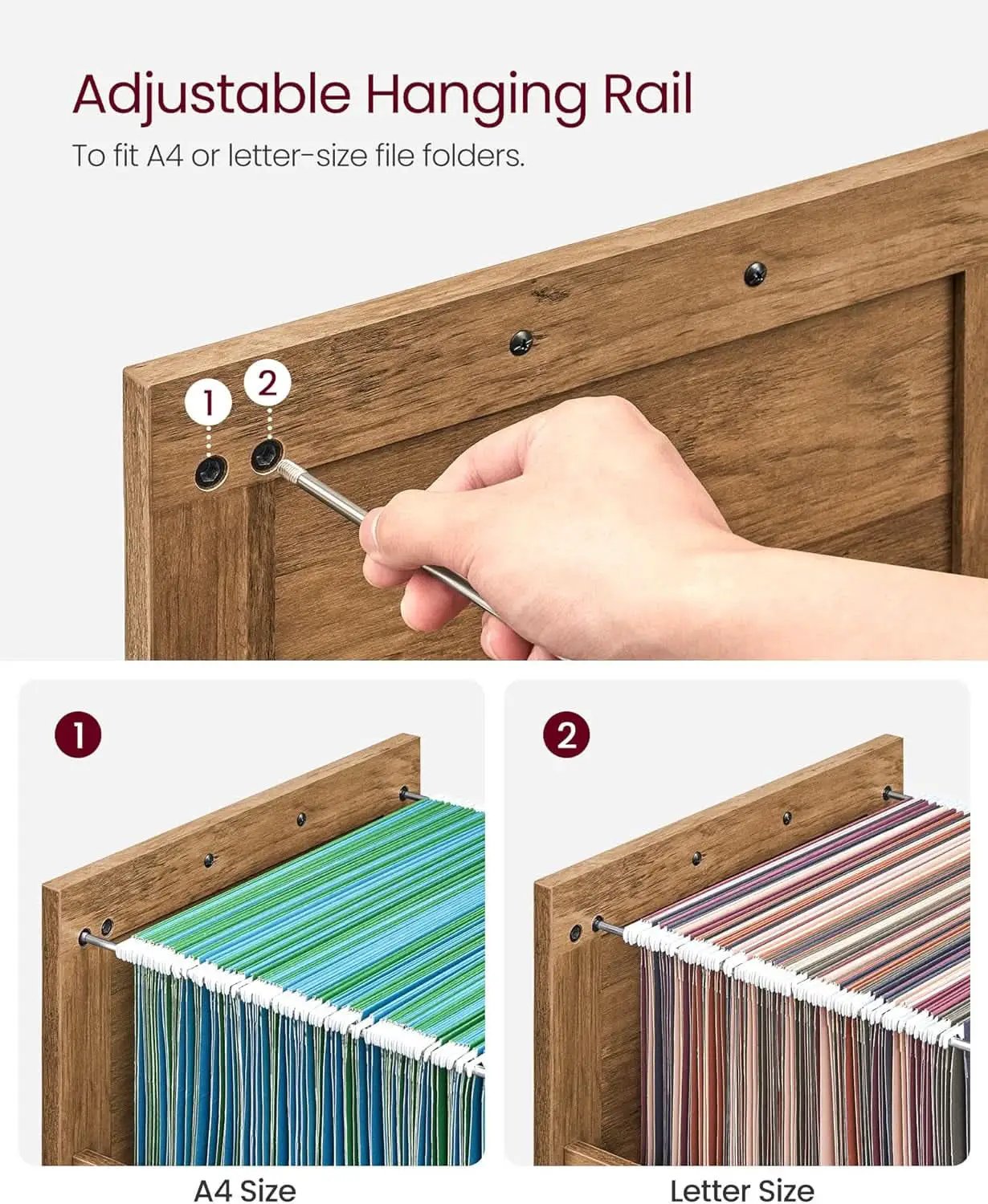 File Cabinet With 2 File Drawers Fits A4 Letter Size Home Office from PriceLows™