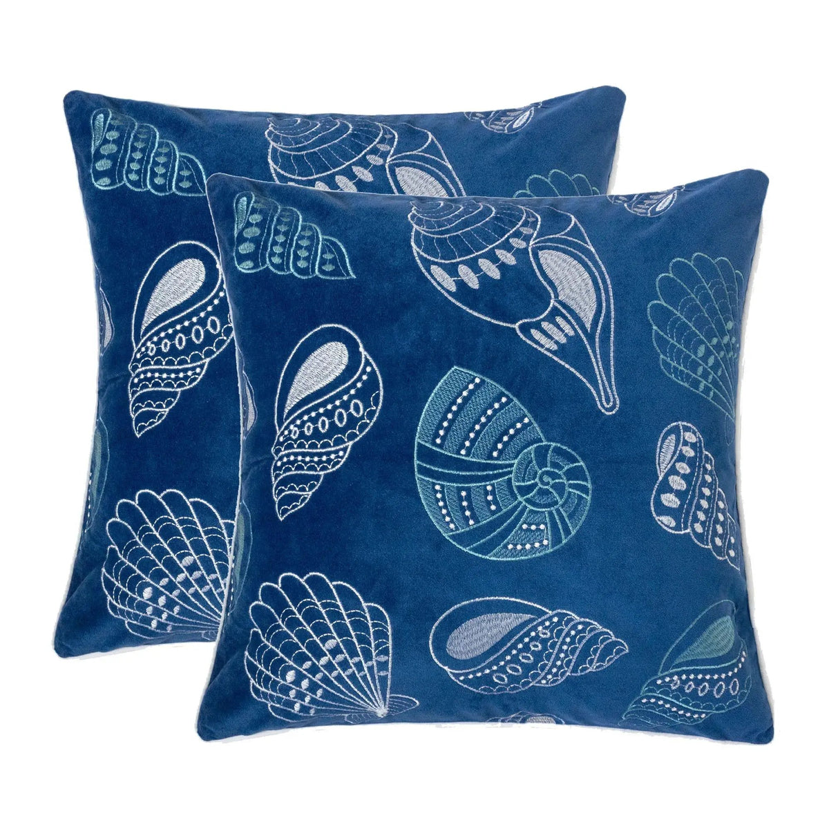 Seashells Pillow Cover | 20x20 Inch | Soft Texture | Hidden Zipper