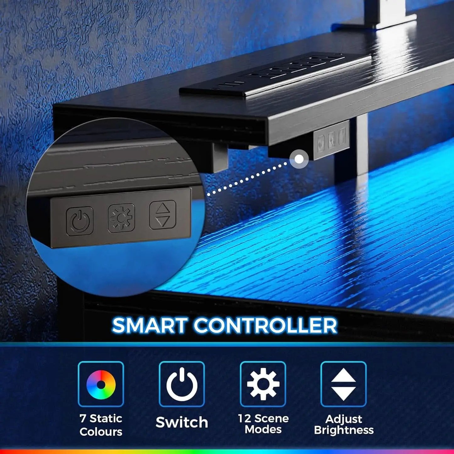 47 Inch RGB Gaming Desk For Home Office And Gaming Setup from PriceLows™