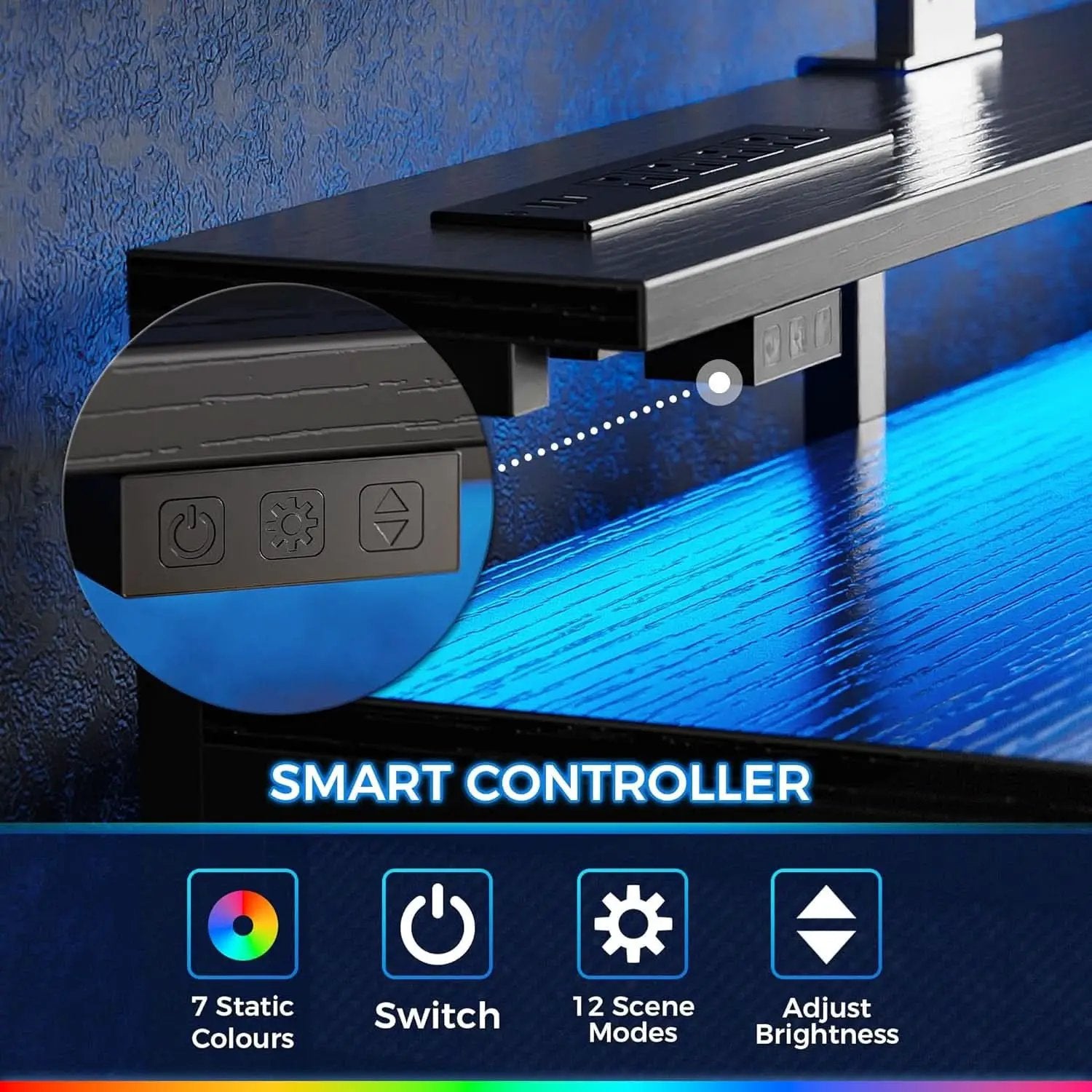 47 Inch RGB Gaming Desk For Home Office And Gaming Setup from PriceLows™