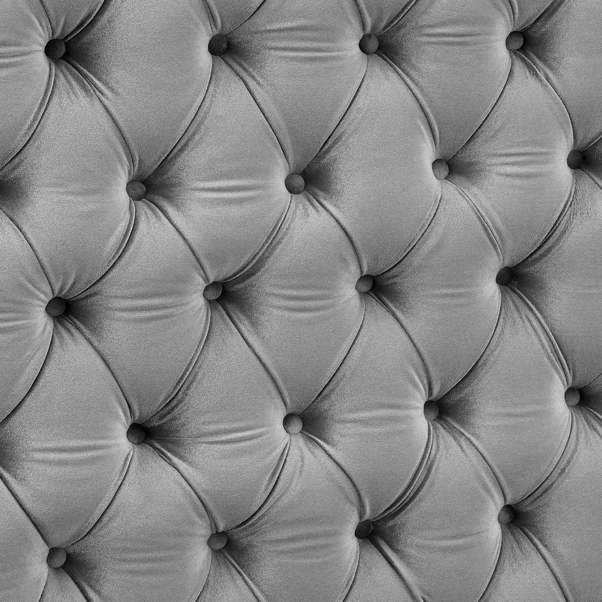 Tufted Platform Bed | Oversized Headboard | Fully Upholstered Frame | Glam Design