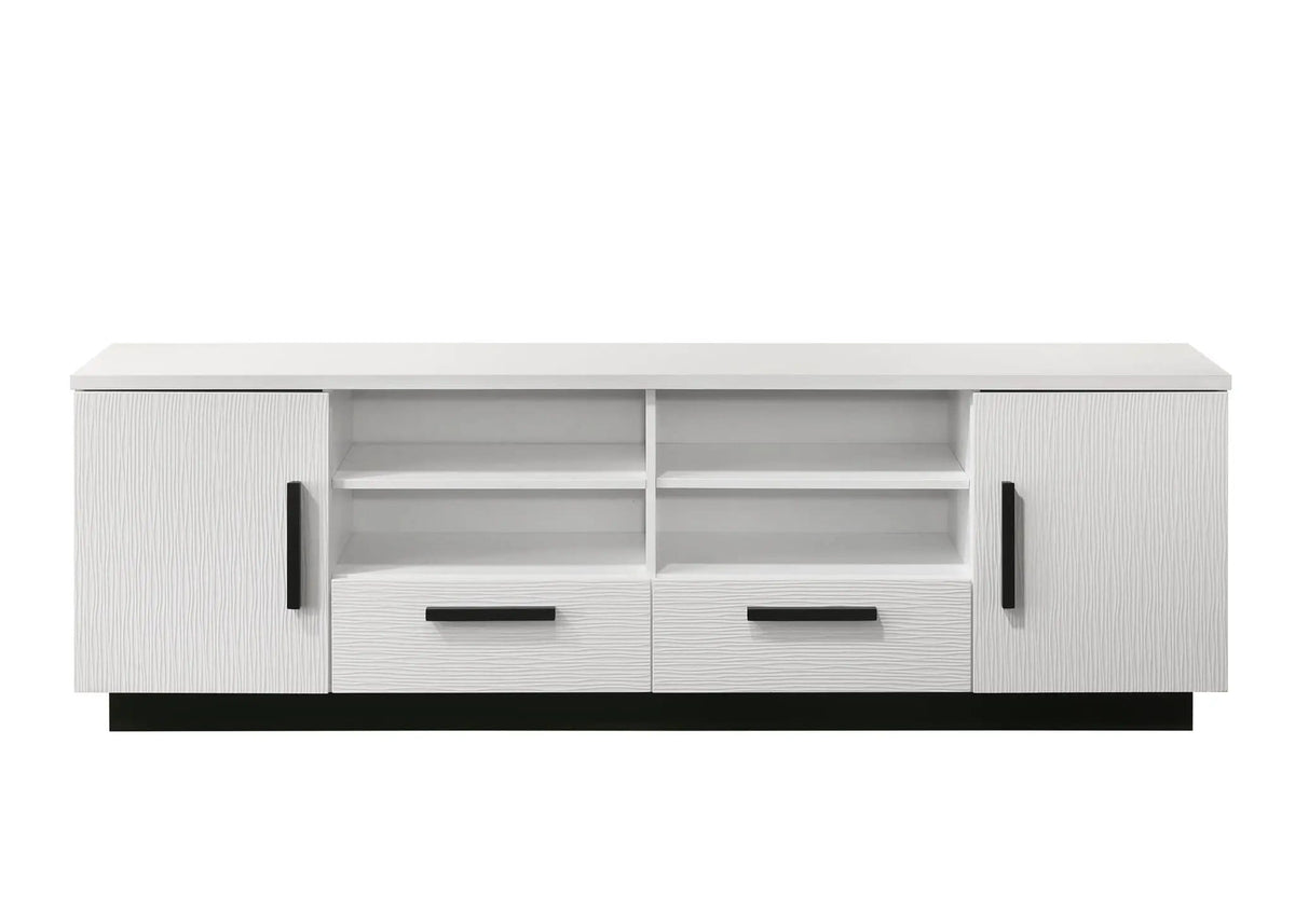 Matilda TV Stand With Drawers | 15.5 x 70.5 x 23 in | Living Room Furniture | White Finish