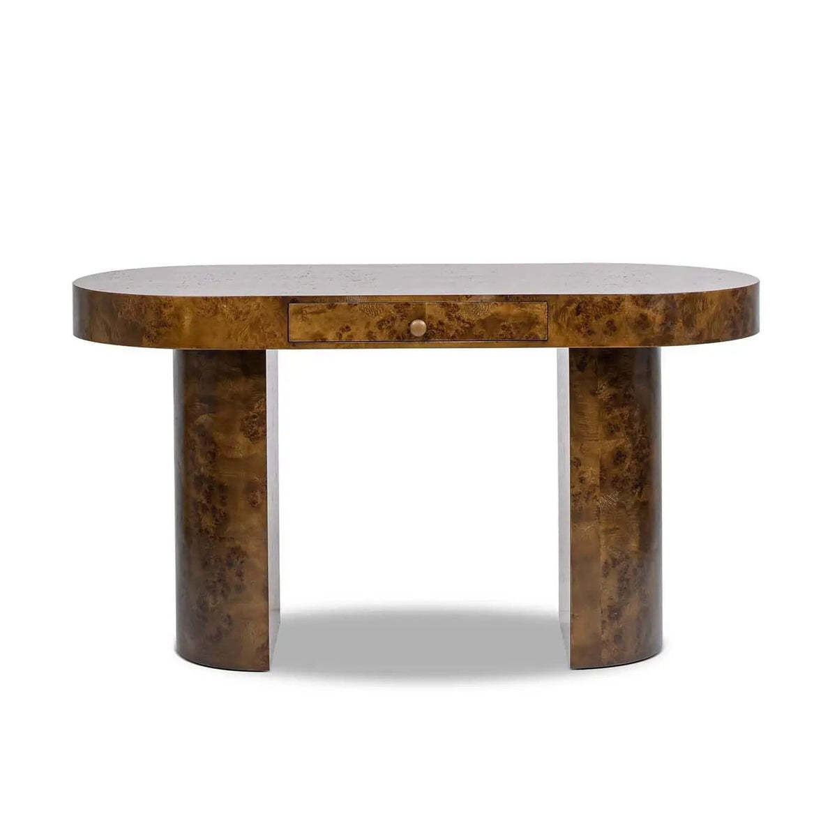 Jesse Single Drawer Oval Computer Desk | 2 Pieces | Plywood & Veneer | Home Office