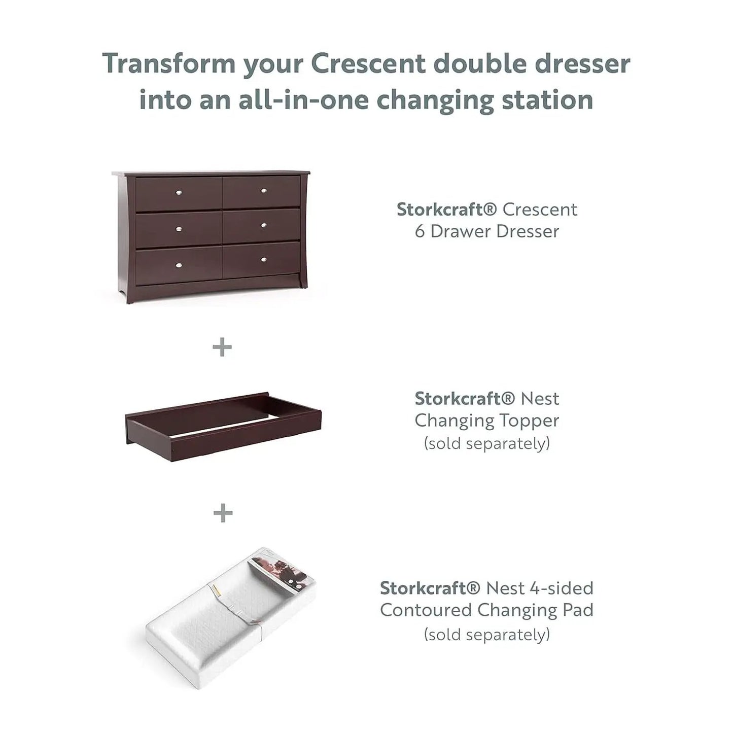 Crescent 6 Drawer Dresser Espresso GREENGUARD Gold from PriceLows™