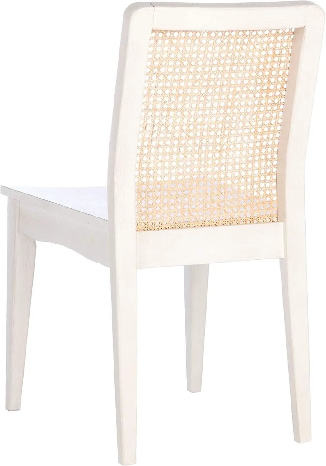 Coastal White And Natural Rattan Dining Chair Set Of 2 from PriceLows™