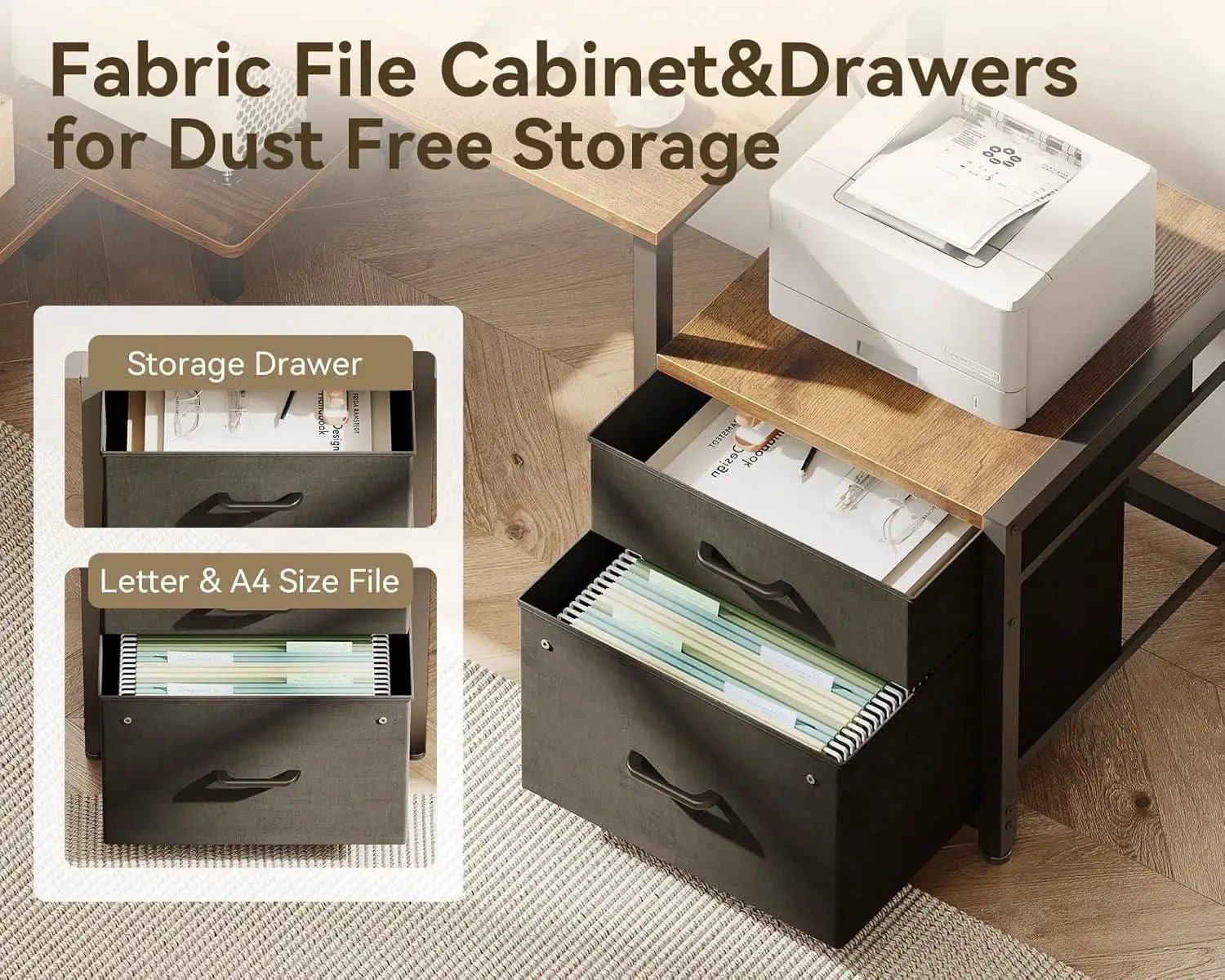 L Shaped Desk With Drawers Industrial Grade Cabinet from PriceLows™