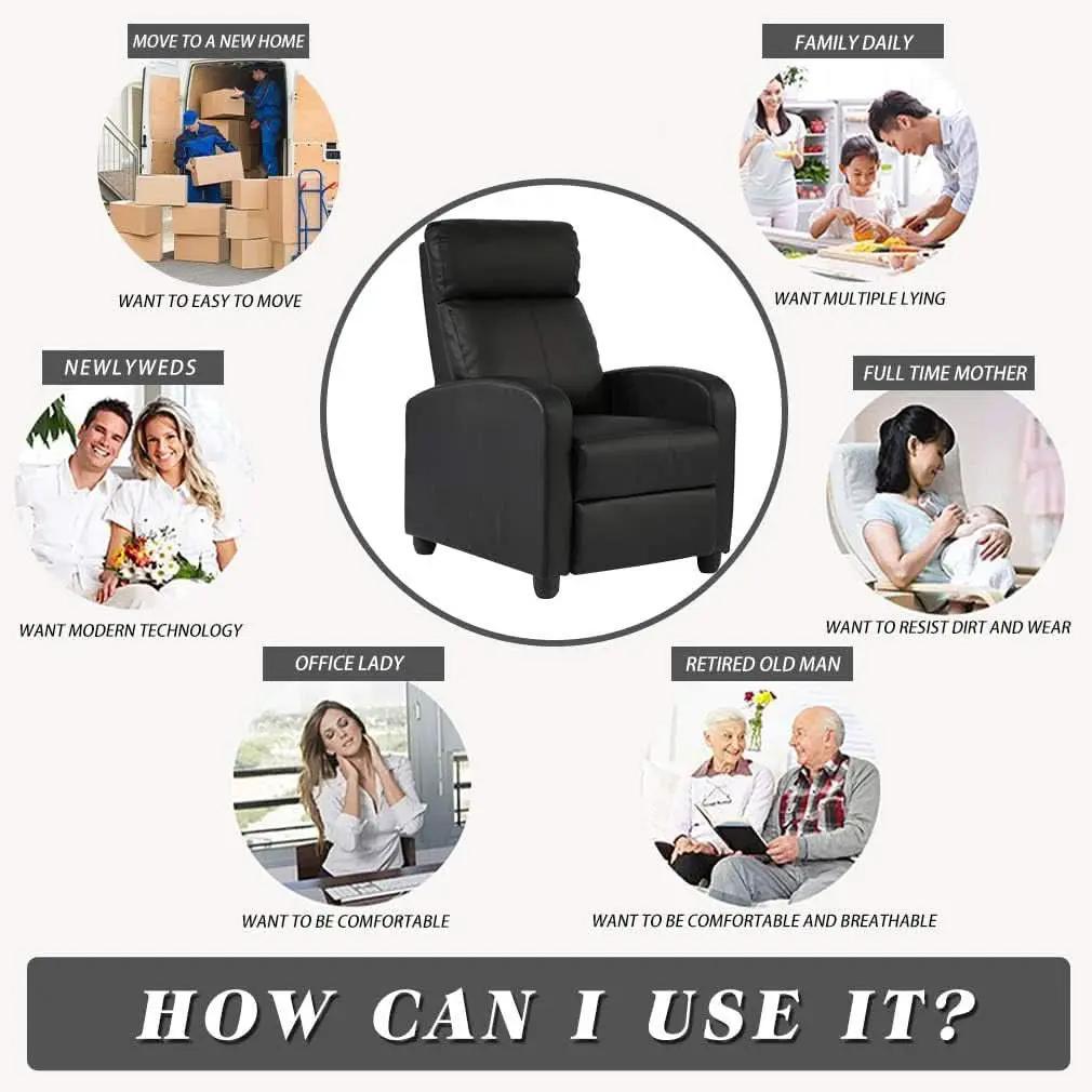 Modern Recliner Sofa With Easy Recline For Living Room from PriceLows™