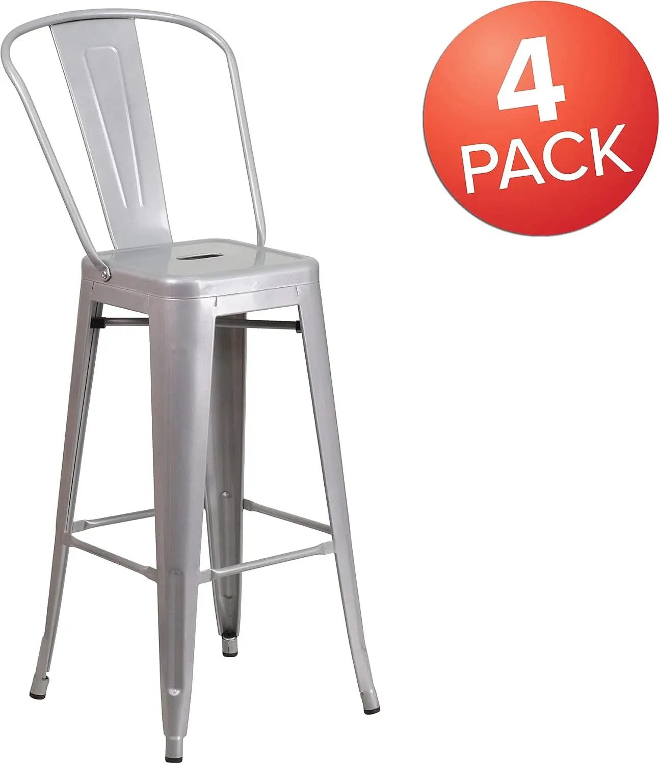 Commercial Grade Metal Barstool Set for Indoor Outdoor Use from PriceLows™