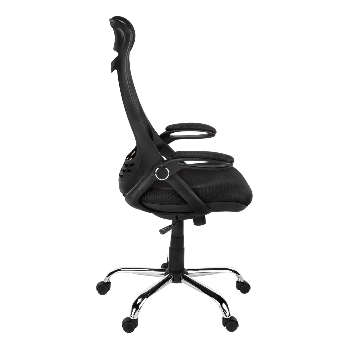 High-Back Executive Office Chair | Ergonomic Curved Backrest | Armrests | 45 Inch Height