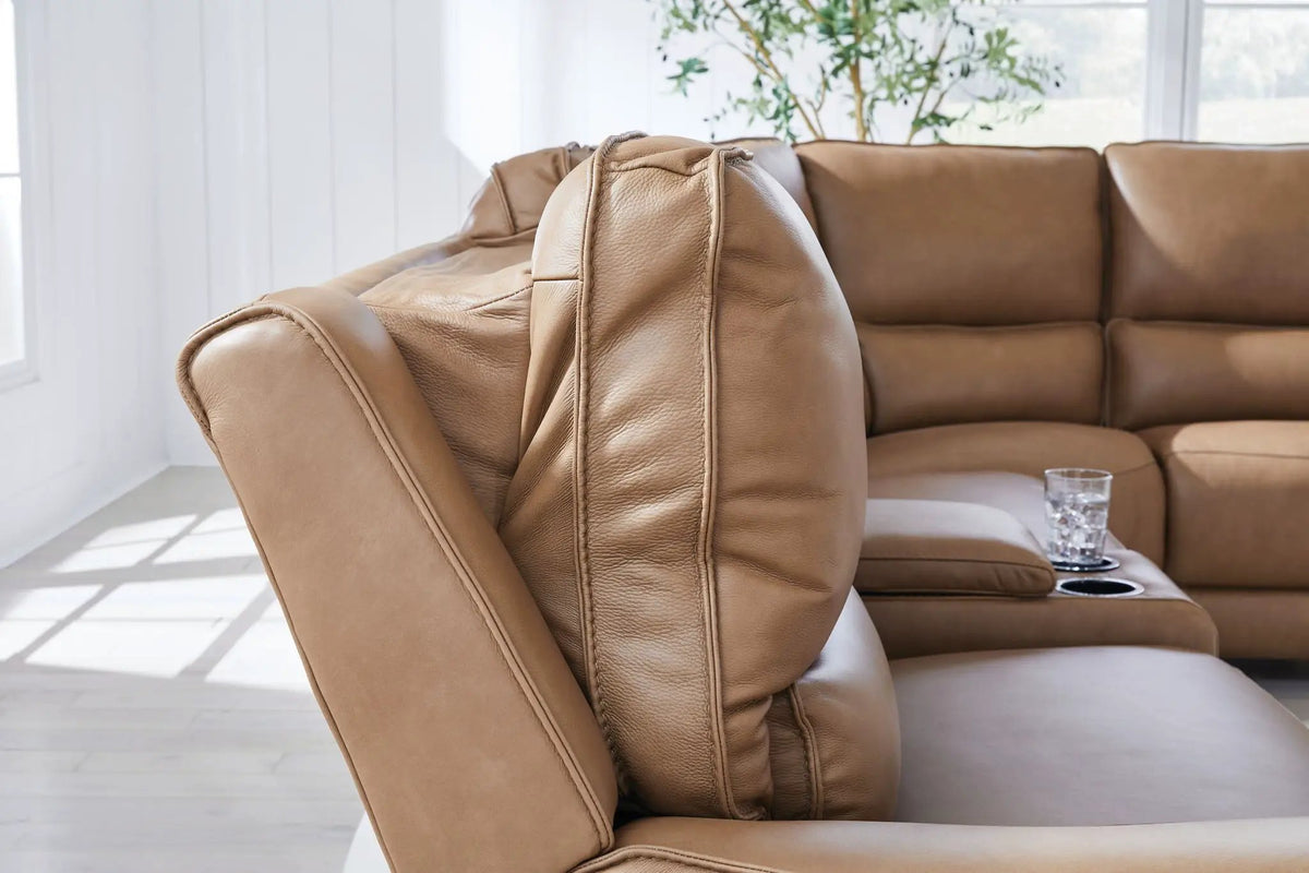 DeepWakes Power Reclining Sectional | Chaise Included | Ultra-Stylish Design | 130 Inch Length