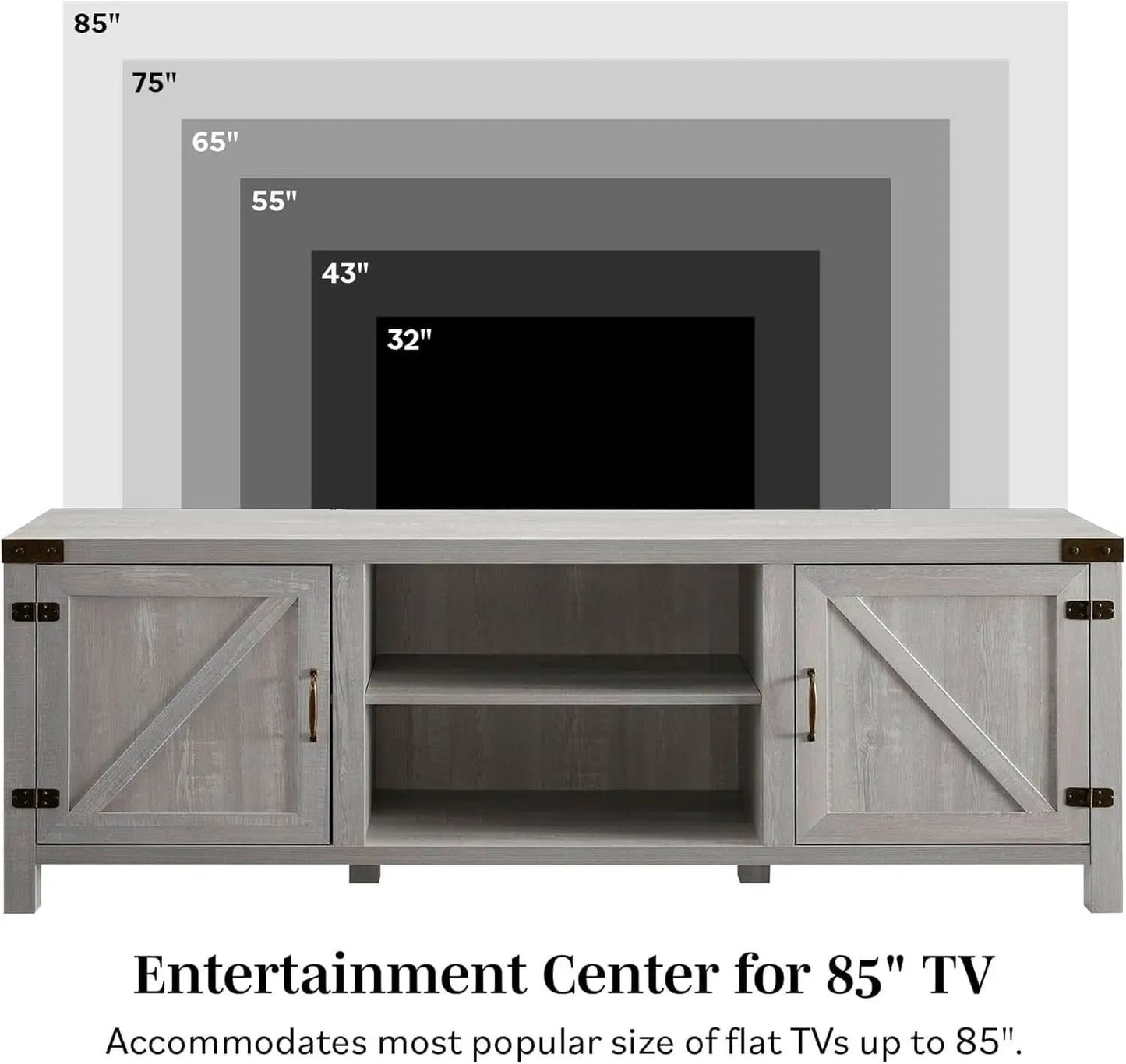 Georgetown Modern Farmhouse 70 Inch TV Stand Stone Grey from PriceLows™