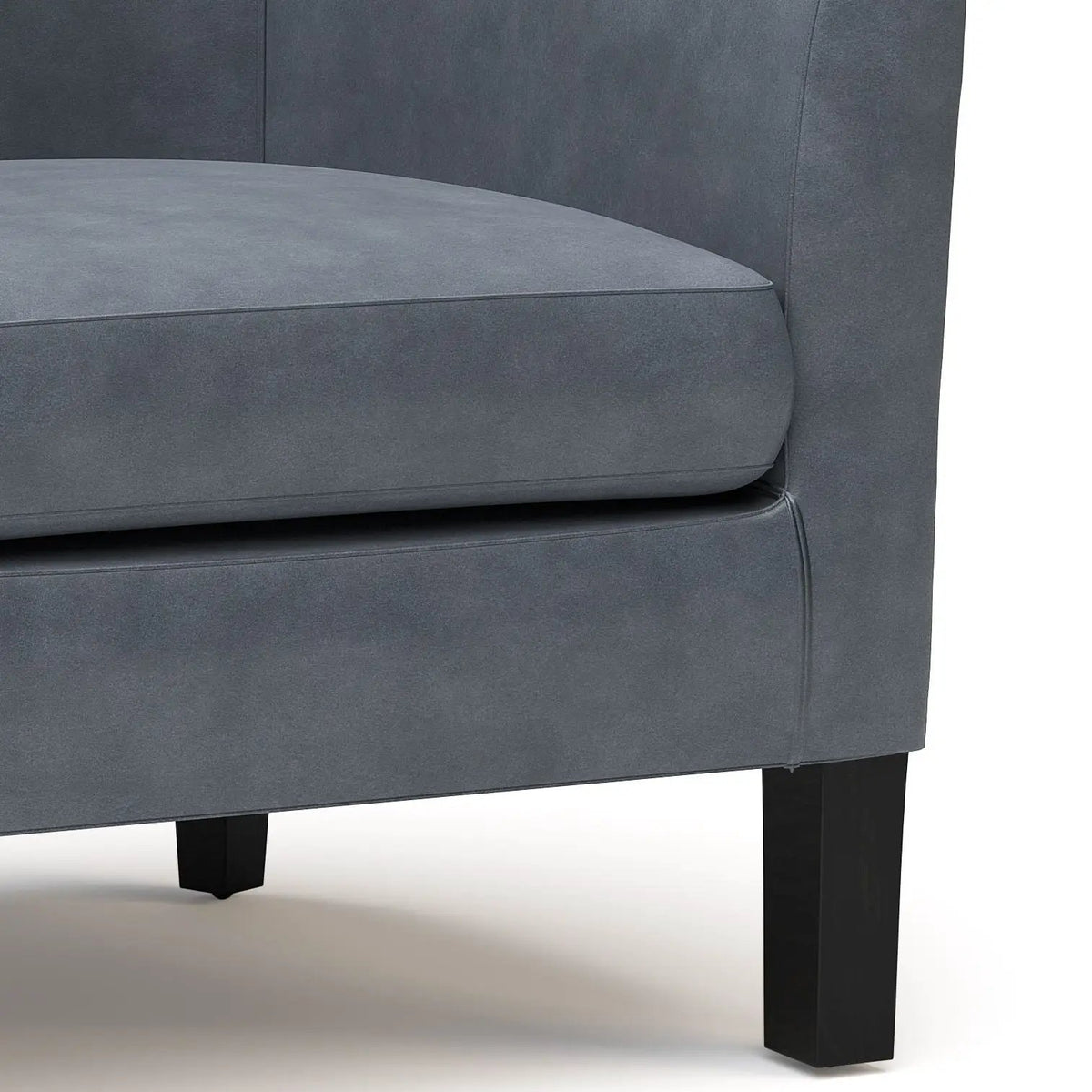 Austin Transitional Tub Chair | Curved Back | Top Stitching Detail | Kiln-Dried Wood Frame