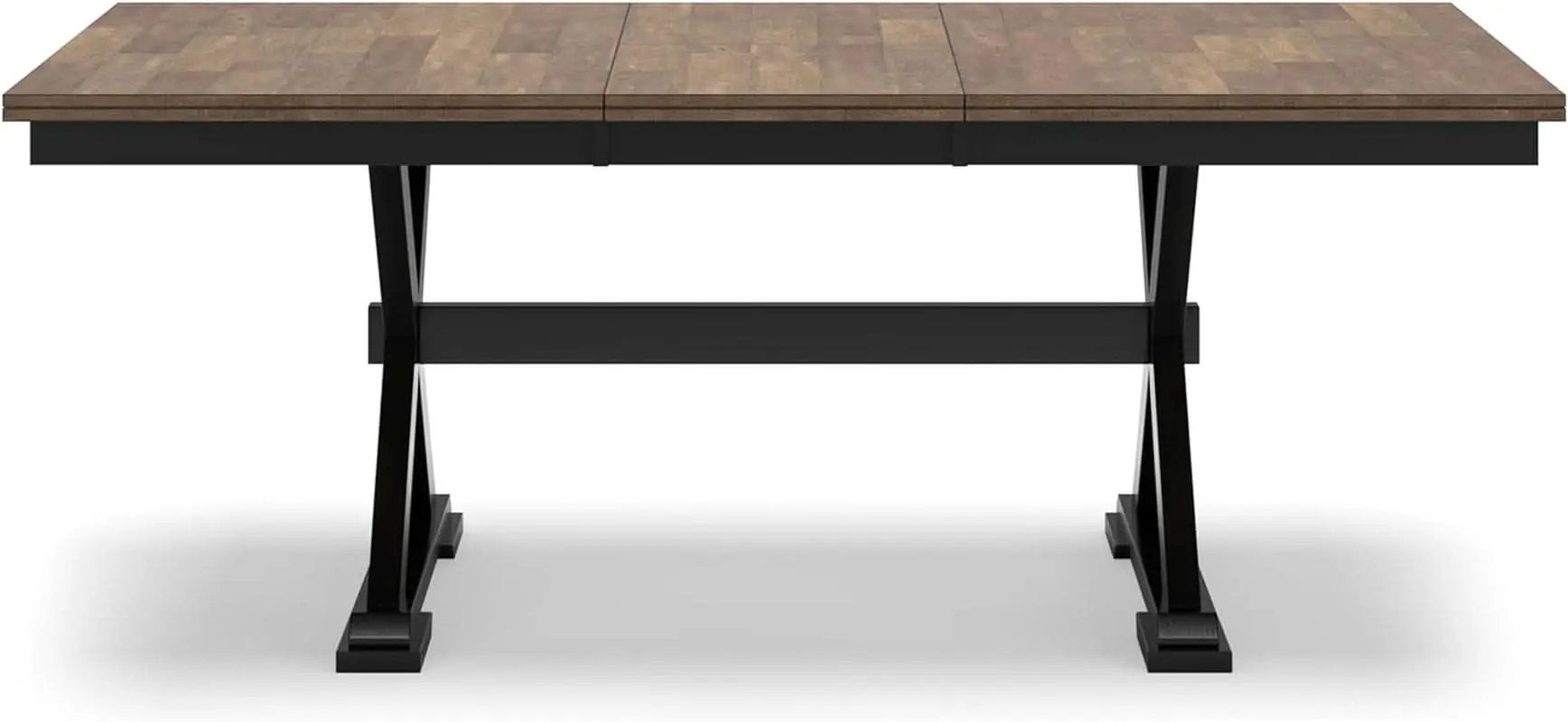 Farmhouse Dining Extension Table Butterfly Leaf 6-8 Seater Black And Dark Brown from PriceLows™