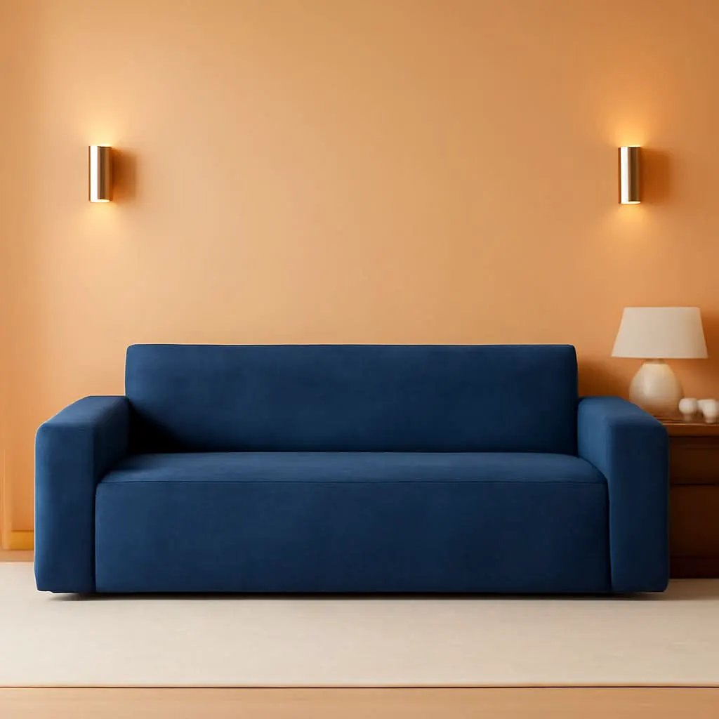 Sofa In A Box Memory Foam 3 Seater Grey Corduroy Fabric from PriceLows™