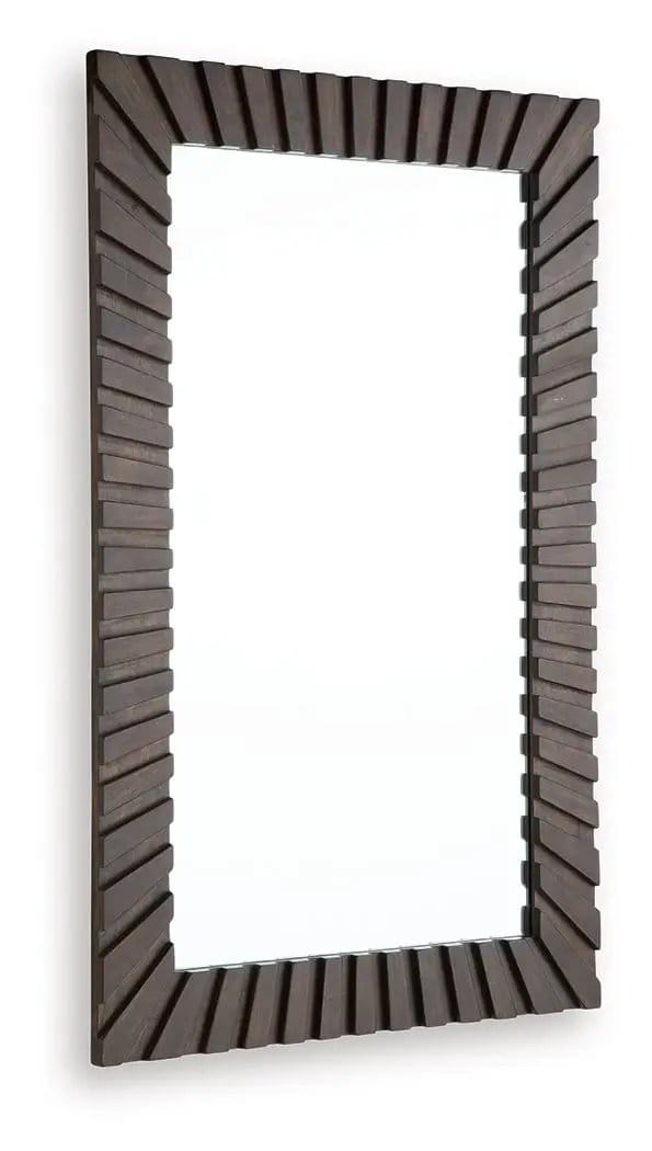 Advin Accent Mirror | 30 x 1.63 x 48 in | Living Room Furniture | Dark Brown