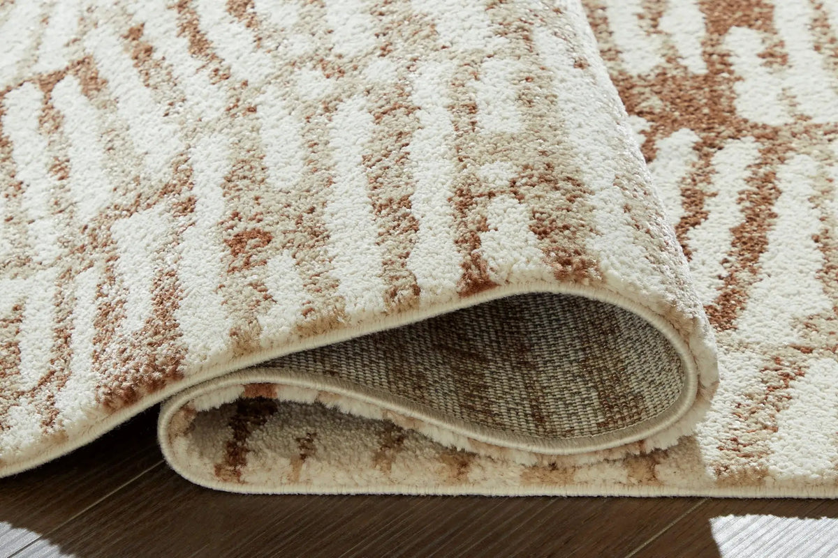 Uduak Area Rug | 94.5 x 118.5 Inch | Abstract Pattern | Neutral Hues