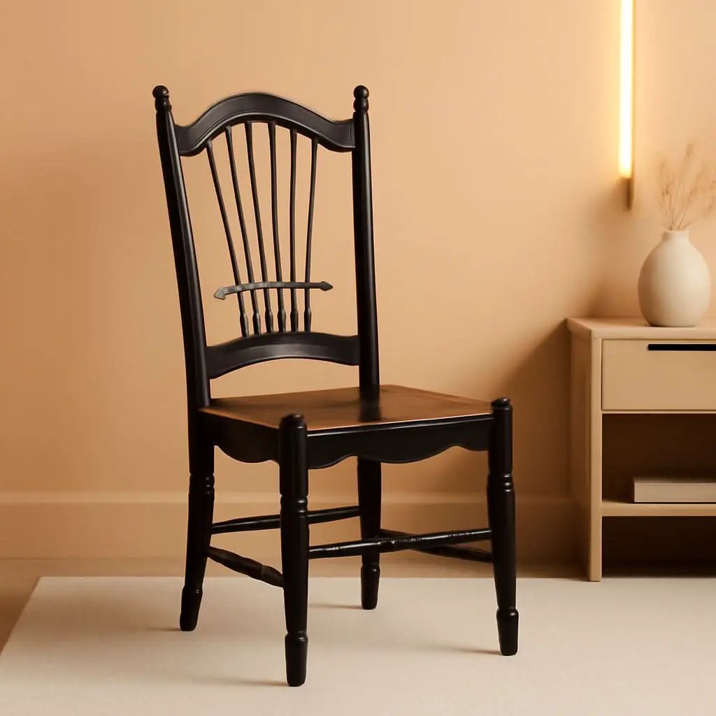 Dover Slat Back Dining Chairs Set Of 2 In Black And Cherry from PriceLows™