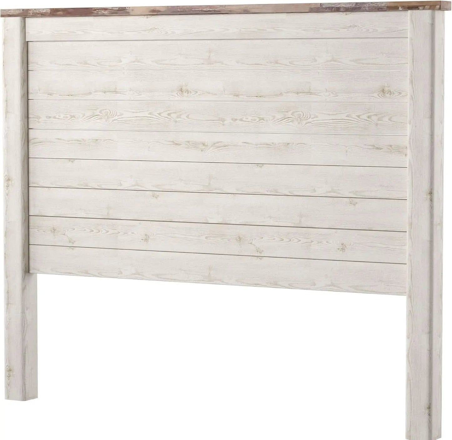 Queen Whitewash Farmhouse Panel Headboard for Chic Decor from PriceLows™