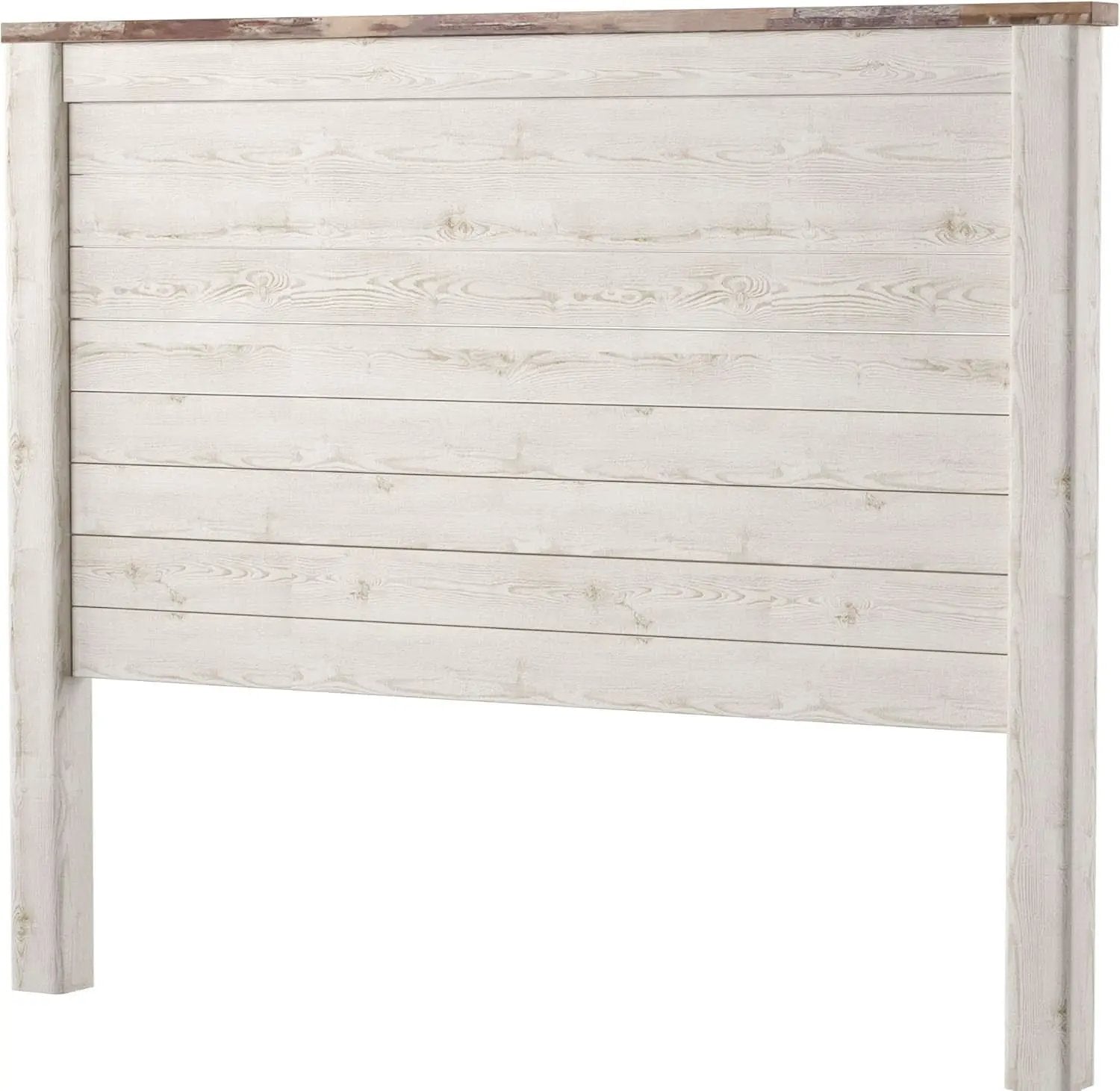 Queen Whitewash Farmhouse Panel Headboard for Chic Decor from PriceLows™