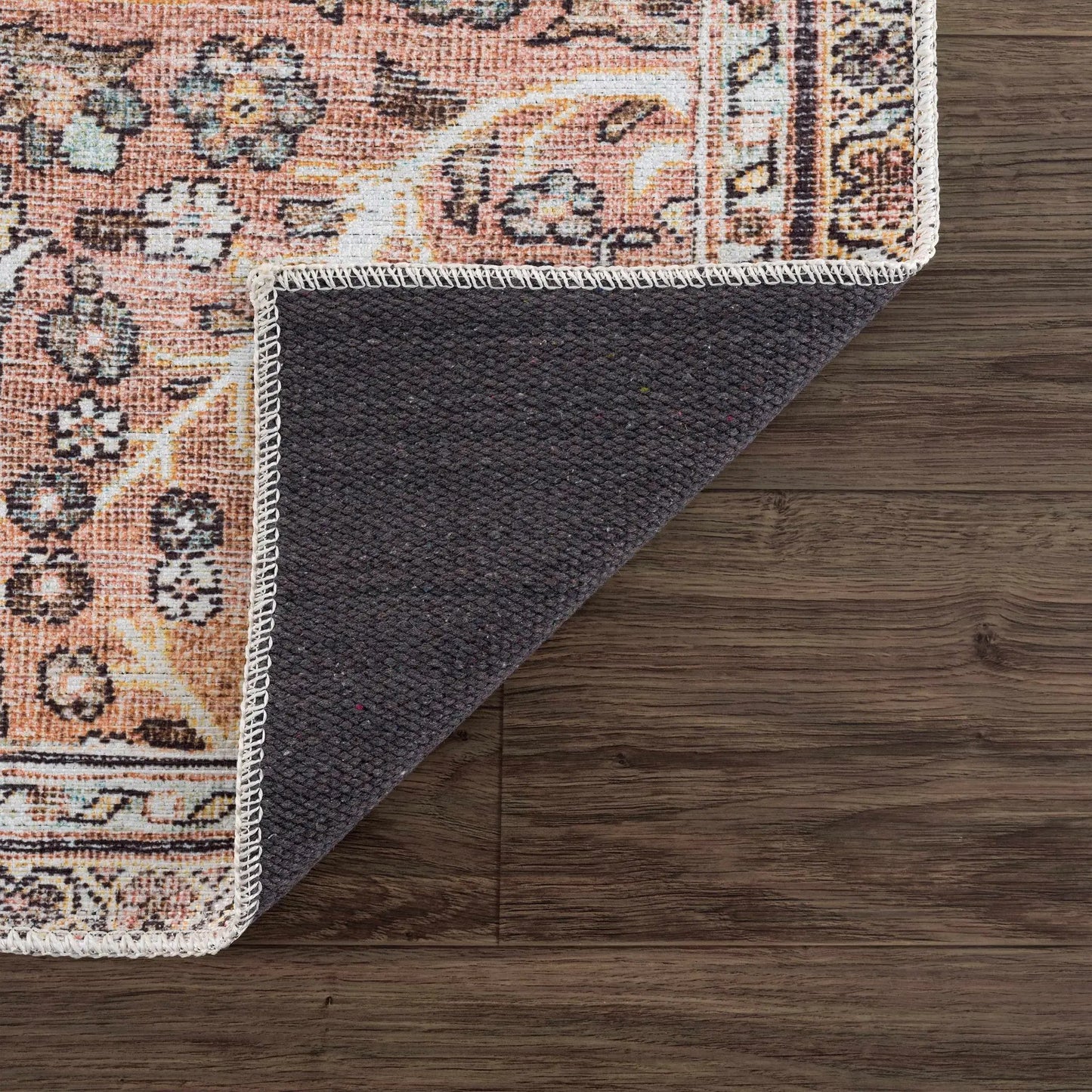 Urpi Rose & Brown Washable Area Rug from PriceLows™