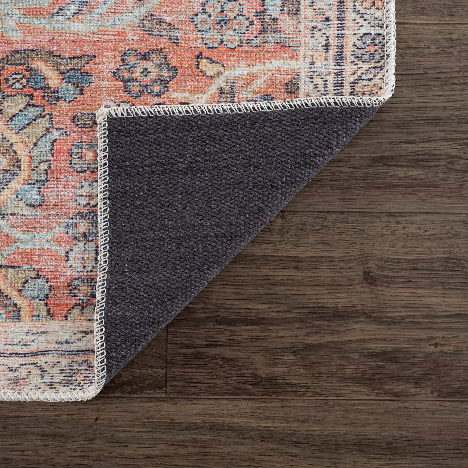 Urpi Rose & Blue Washable Area Rug from PriceLows™