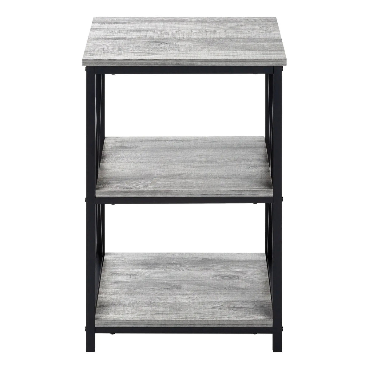 3-Tier Accent Table | Marble Look | Square Tabletop | Contemporary Side Table