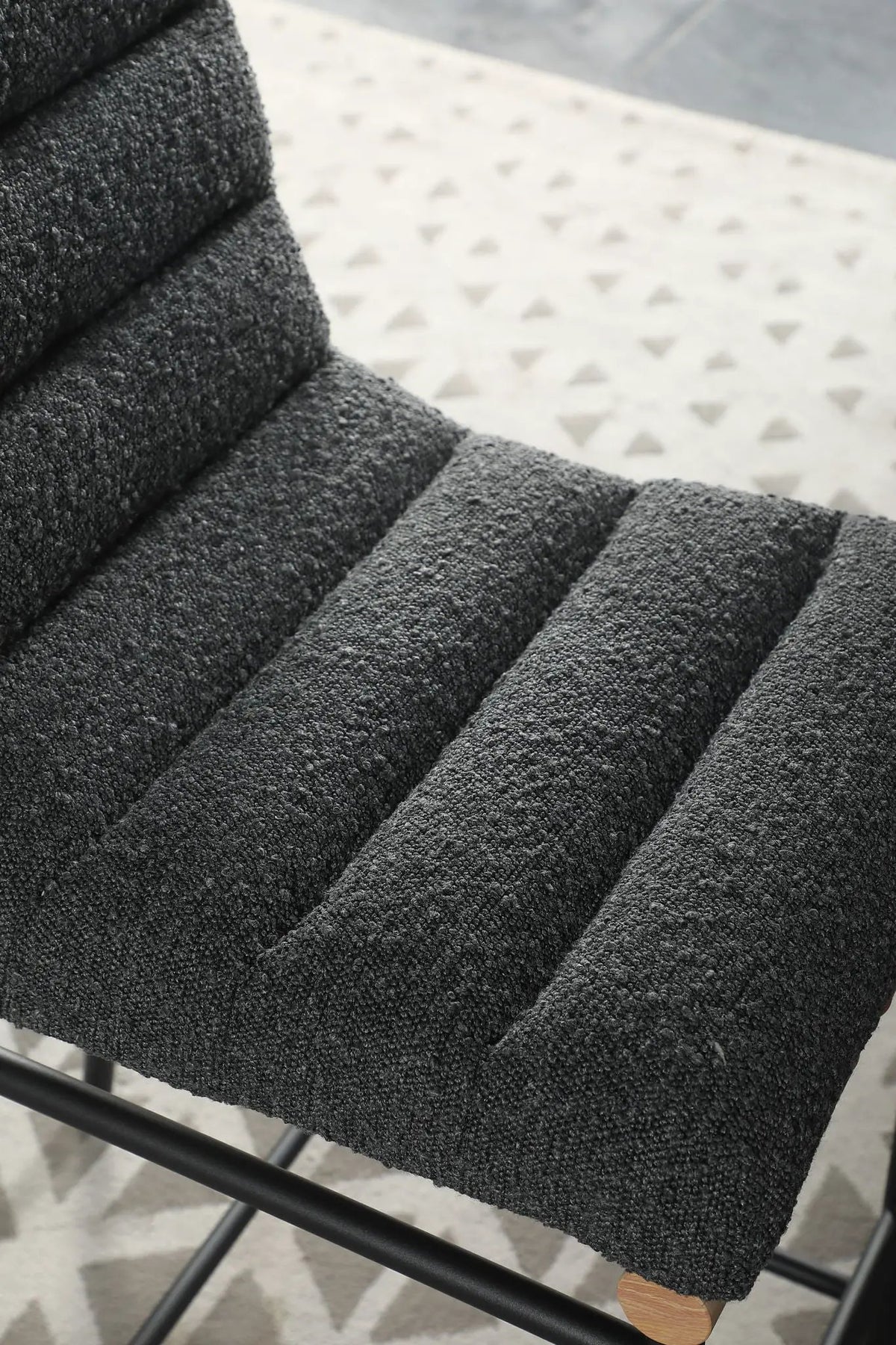 Lahni Boucle Counter Height Chair | 17 Inch Seat Width | Fabric Upholstery | Modern Design