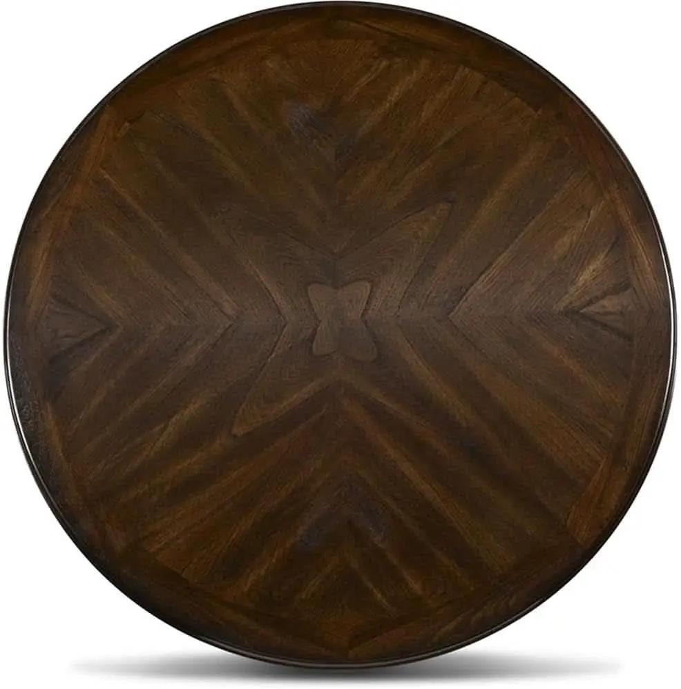 Elegant Solid Wood Circular Dining Set Cherry Brown from PriceLows™
