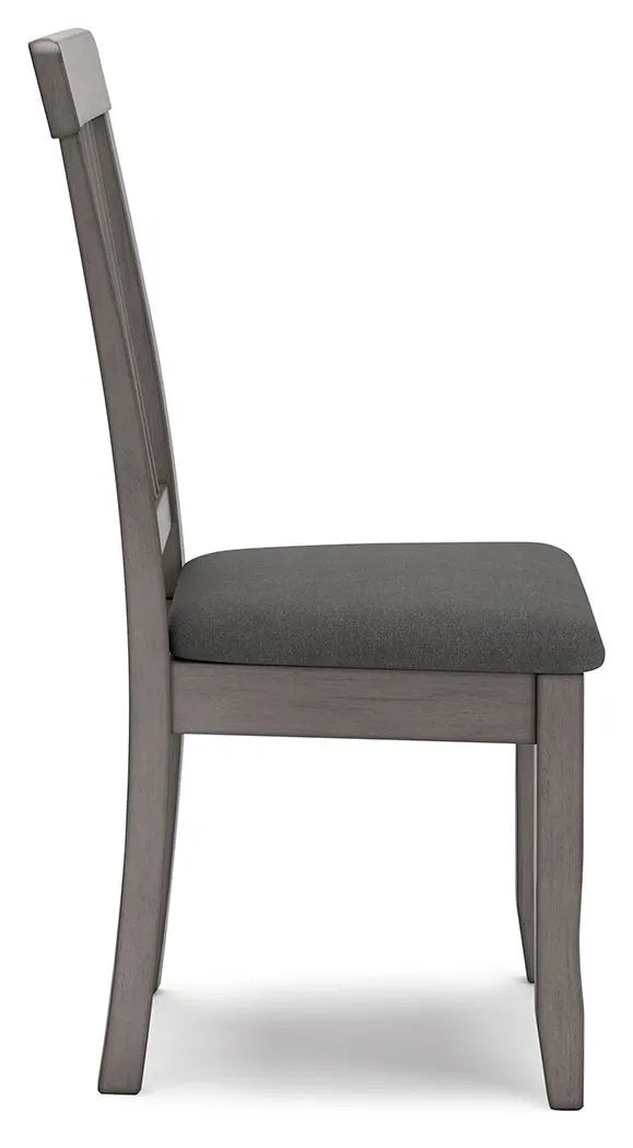 Shullden Dining Room Side Chairs | Set Of 2 | Gray | 18.38 Inch Seat Height