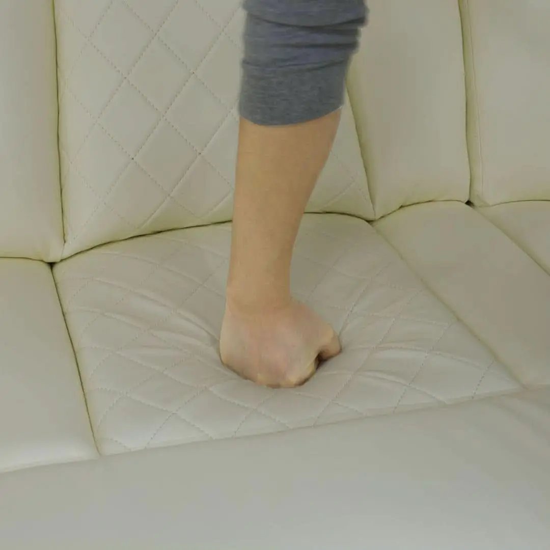 White Power Recliner Sofa With LED Lighting USB Charging from PriceLows™