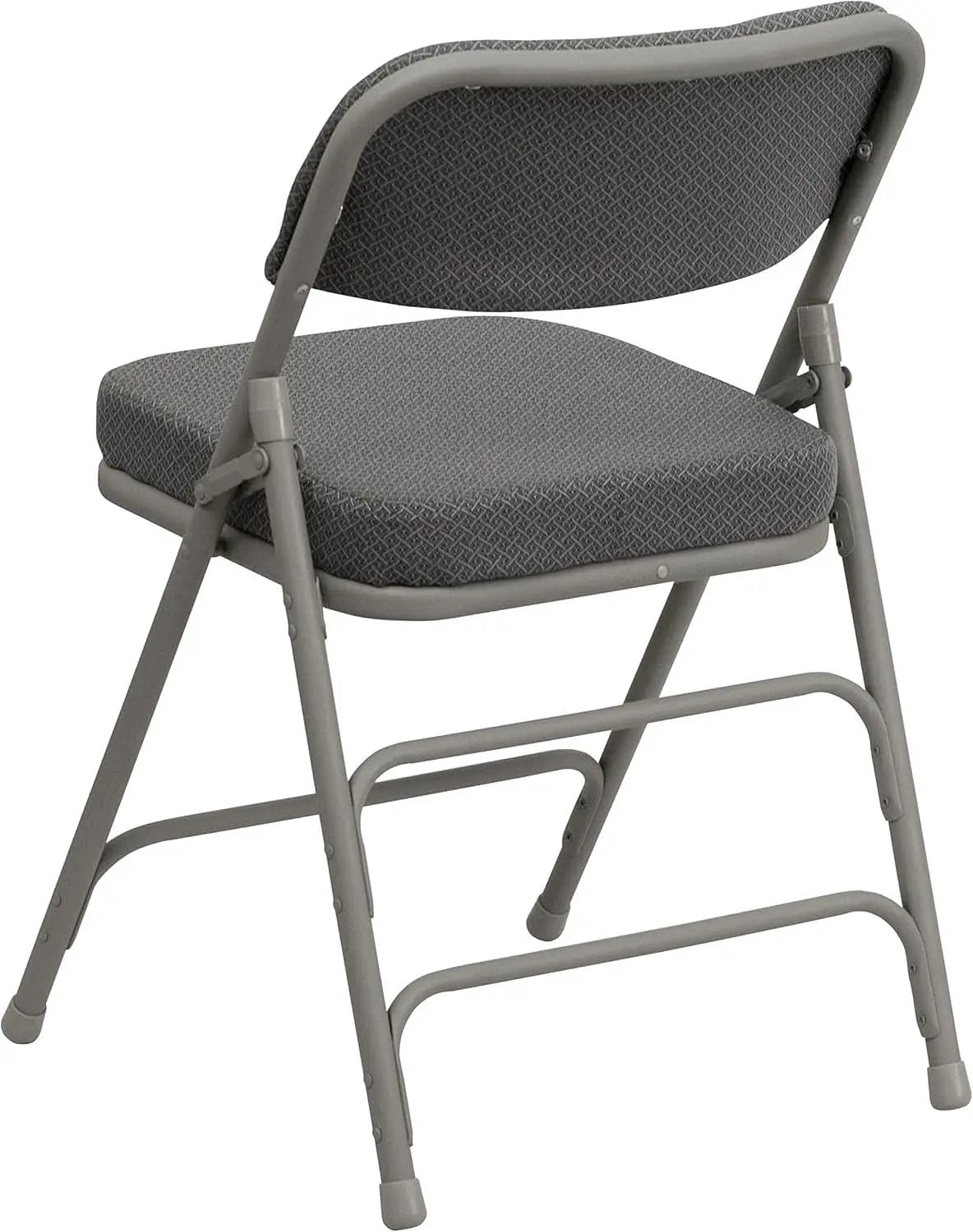 Gray Metal Folding Event Chairs With Cushioned Seats Set Of 2 from PriceLows™