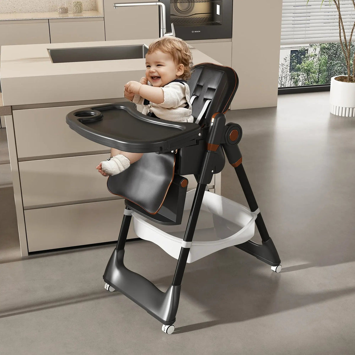 Adjustable Baby High Chair | 5 Height Settings | 3 Position Recline | Portable