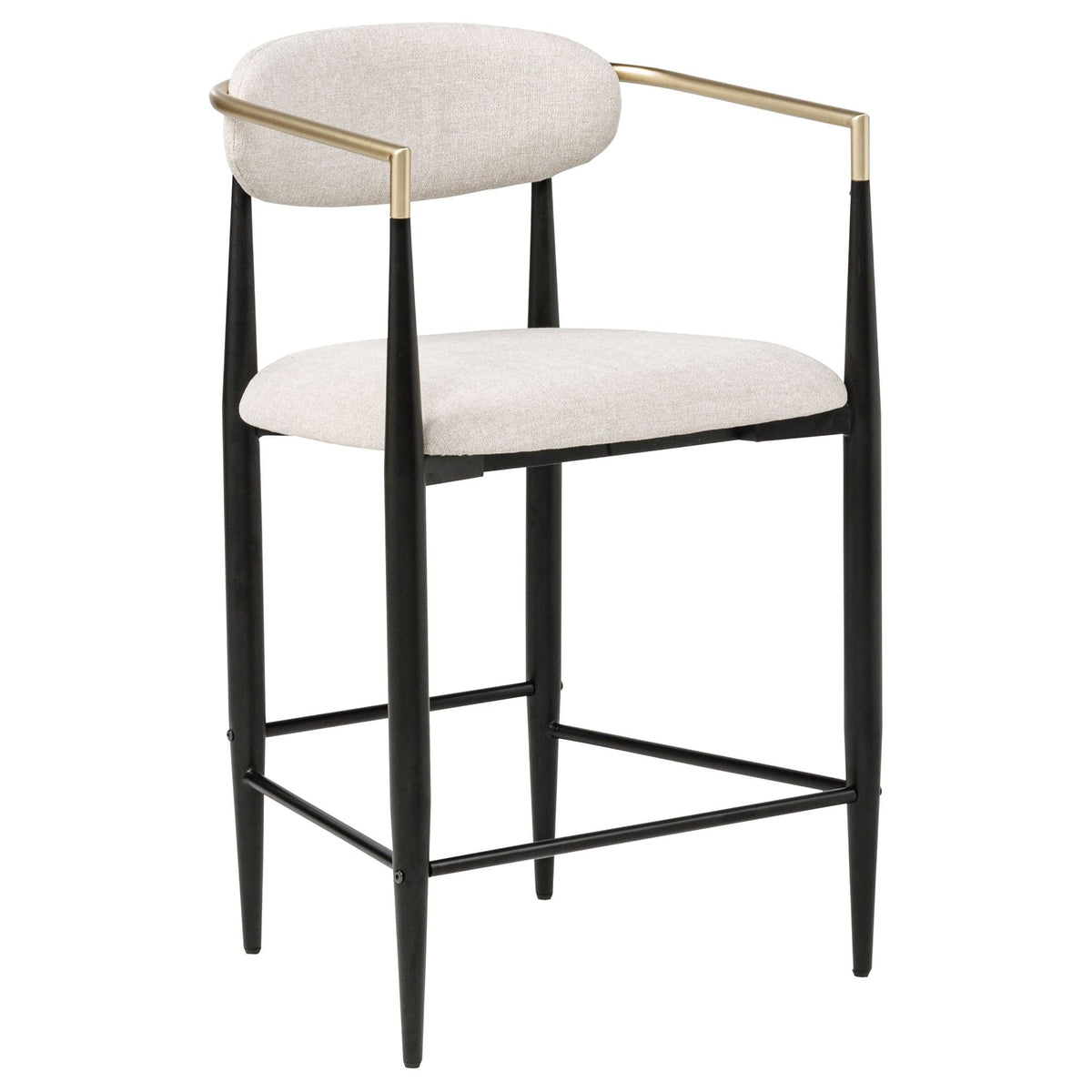 Tina Fabric Upholstered Counter Chair Beige (Set of 2) Counter Height (24"-27") | 22 x 20.75 x 37.25 in | Linen & Fabric | Home