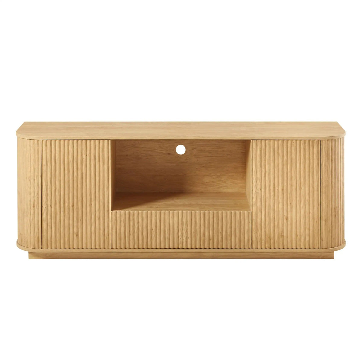 Modern Wavy TV Stand Rounded Sideboard With Storage Cabinet | 2 Pieces | Particleboard | Dining Room