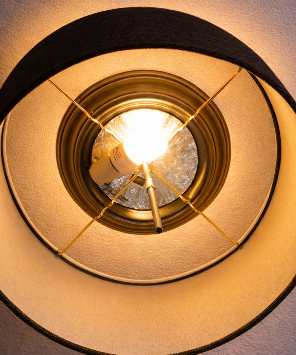 Flush Mount Conversion Kit | 18 Inch Wide | Chocolate Burlap Shade | Easy Install
