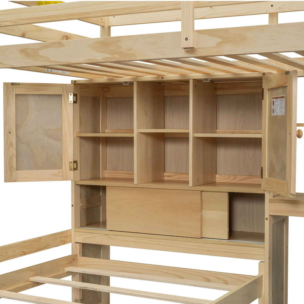 Loft Bed | Solid Pine Wood | Built In Desk | Side Storage